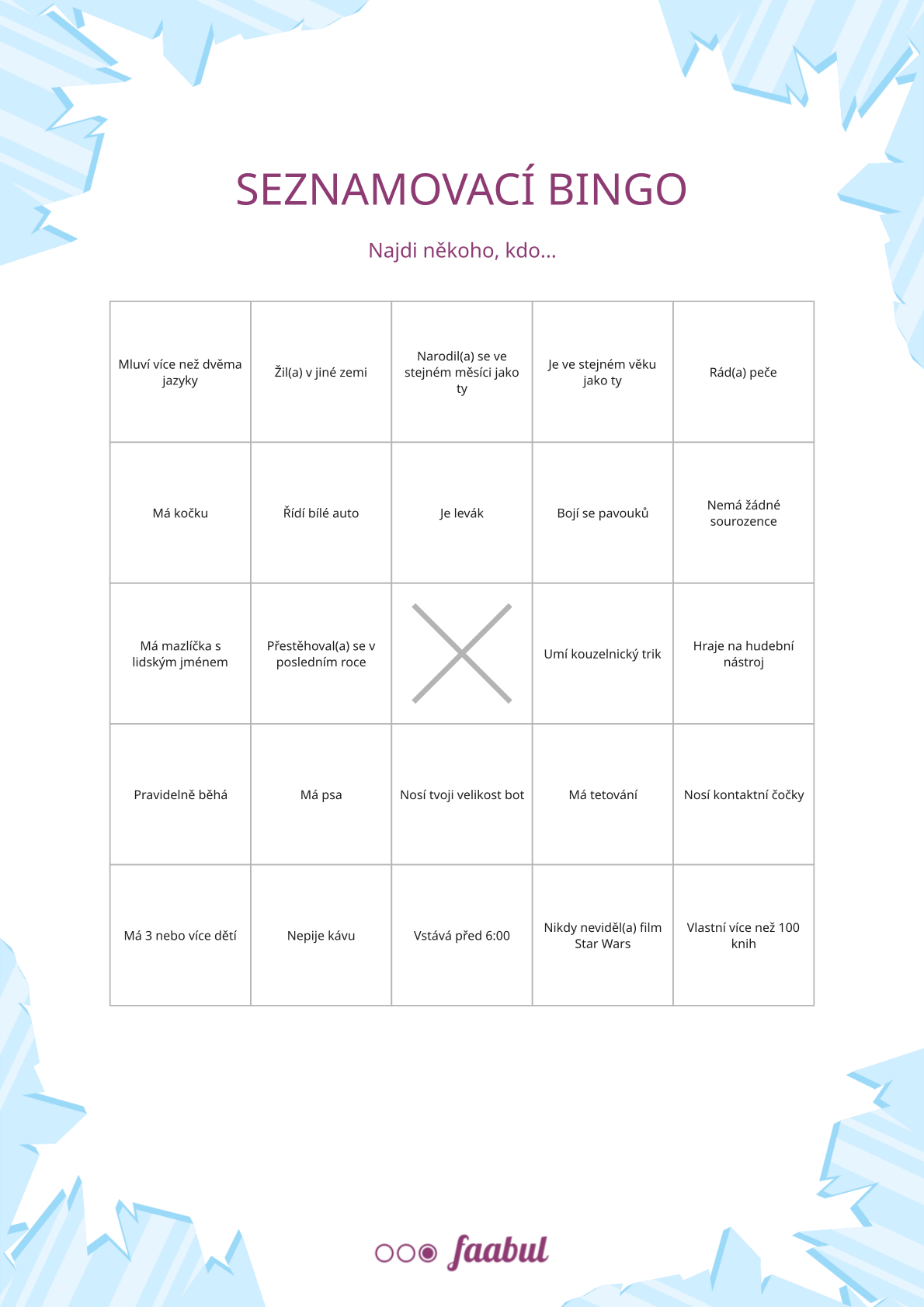 Seznamovací bingo