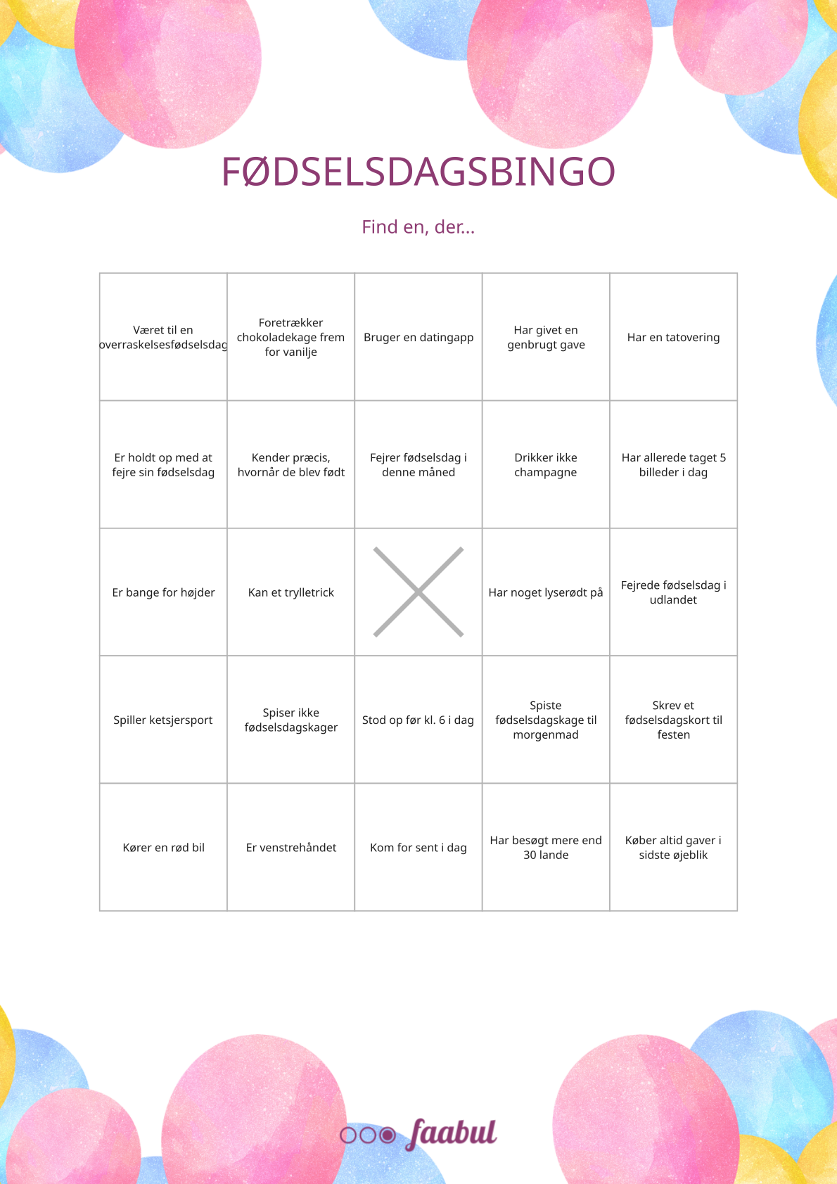 Fødselsdagsbingo