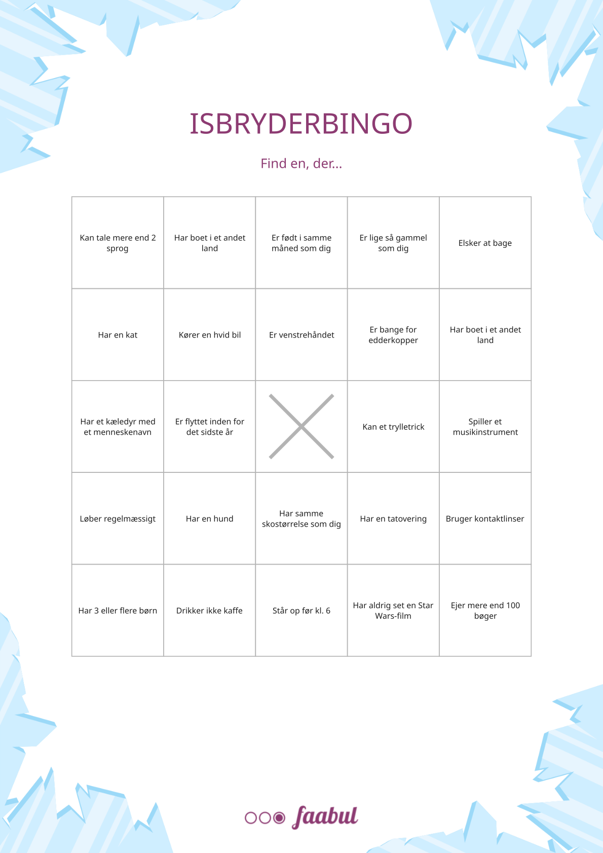 Isbryderbingo