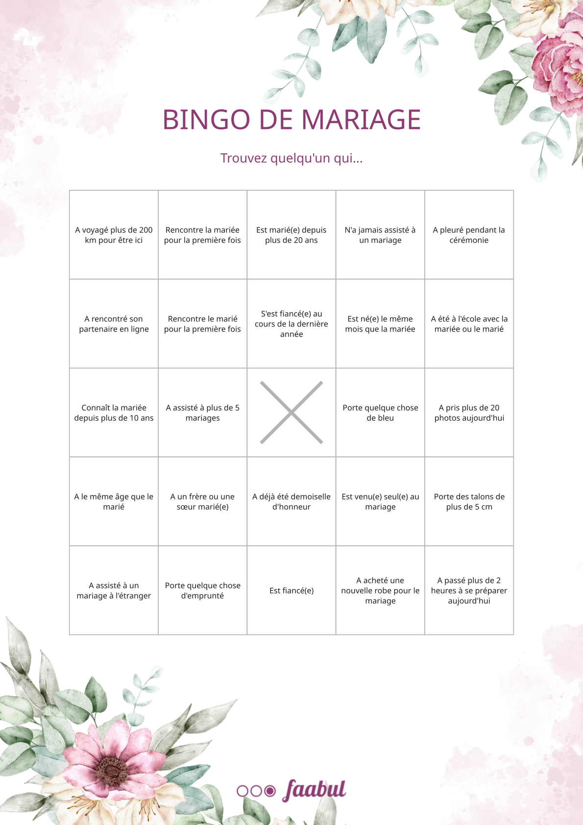 Bingo de mariage