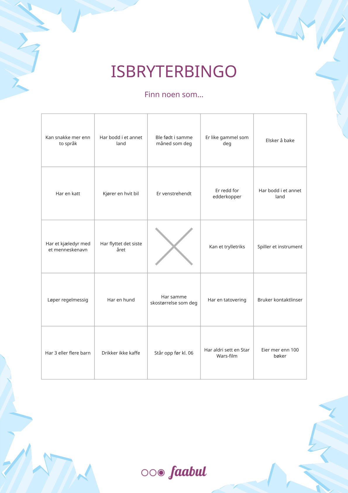 Isbryterbingo