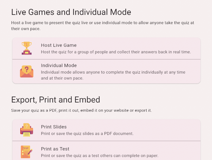 Host and share menu